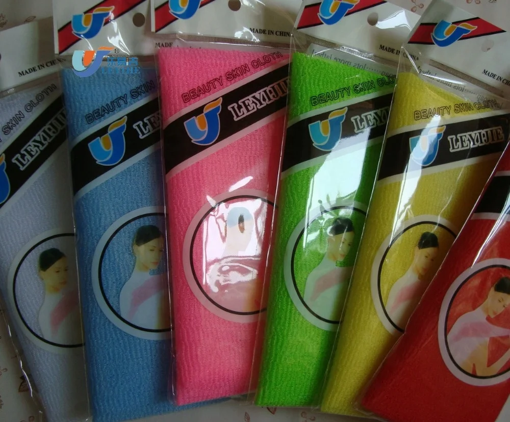 Wholesale  Nylon Bath Shower Towel Exfoliating Hammam Turkish Bath Towels Kitchen Cleaning Cloth Disposable Dish Washing Cloth