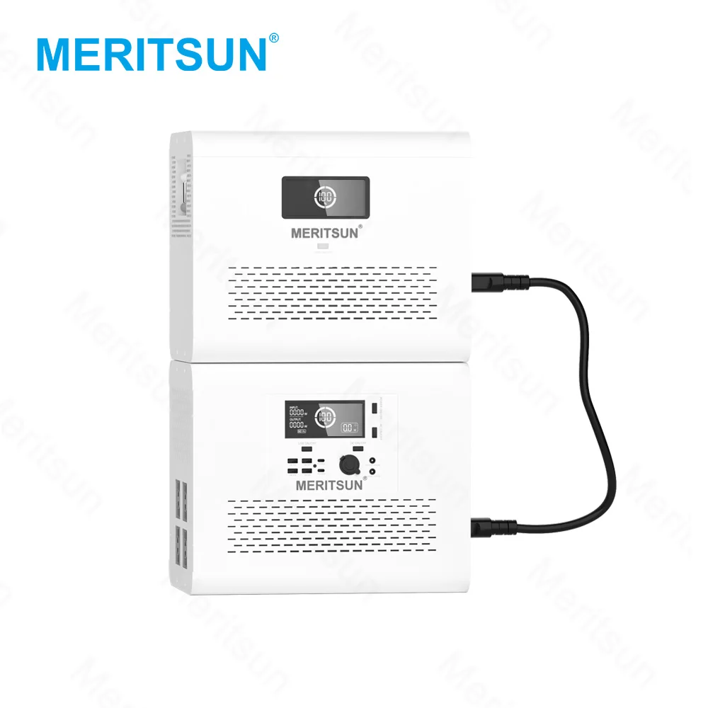 Новый дизайн MeritSun Солнечная литиевая батарея кВт/ч Быстрая зарядка портативная электростанция