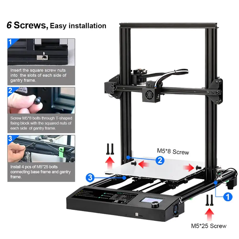  DIY 3D принтер 310x310x400 мм размер печати работает с различными