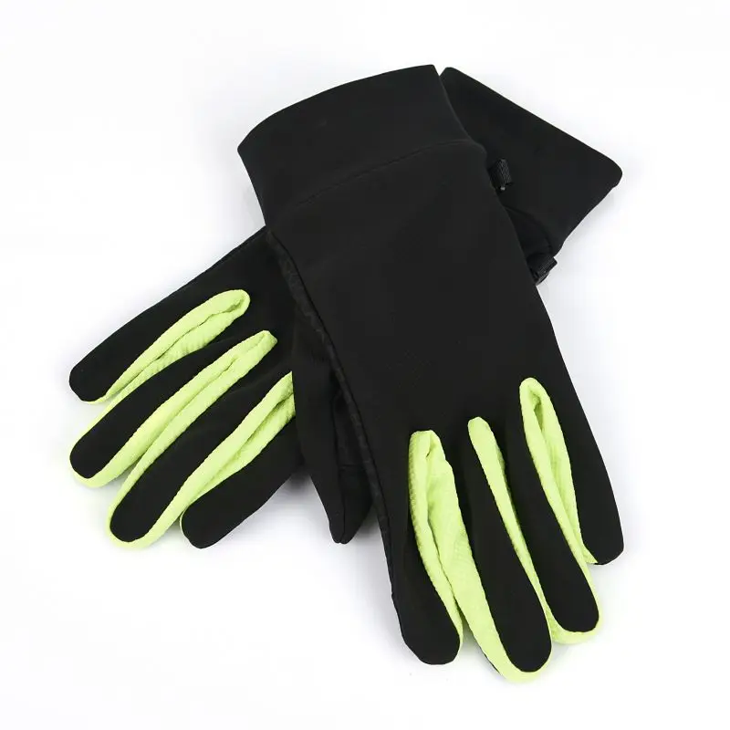 Custom Running Gloves Waterproof Cycling With Fluorescent Color Lightweight Knitted Running Gloves Touch Screen