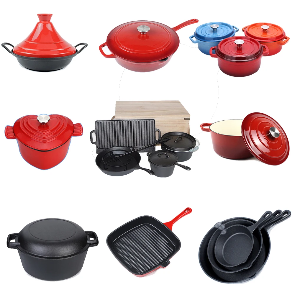 hot selling cast iron pot  enamel cookware set manufacturer in China
