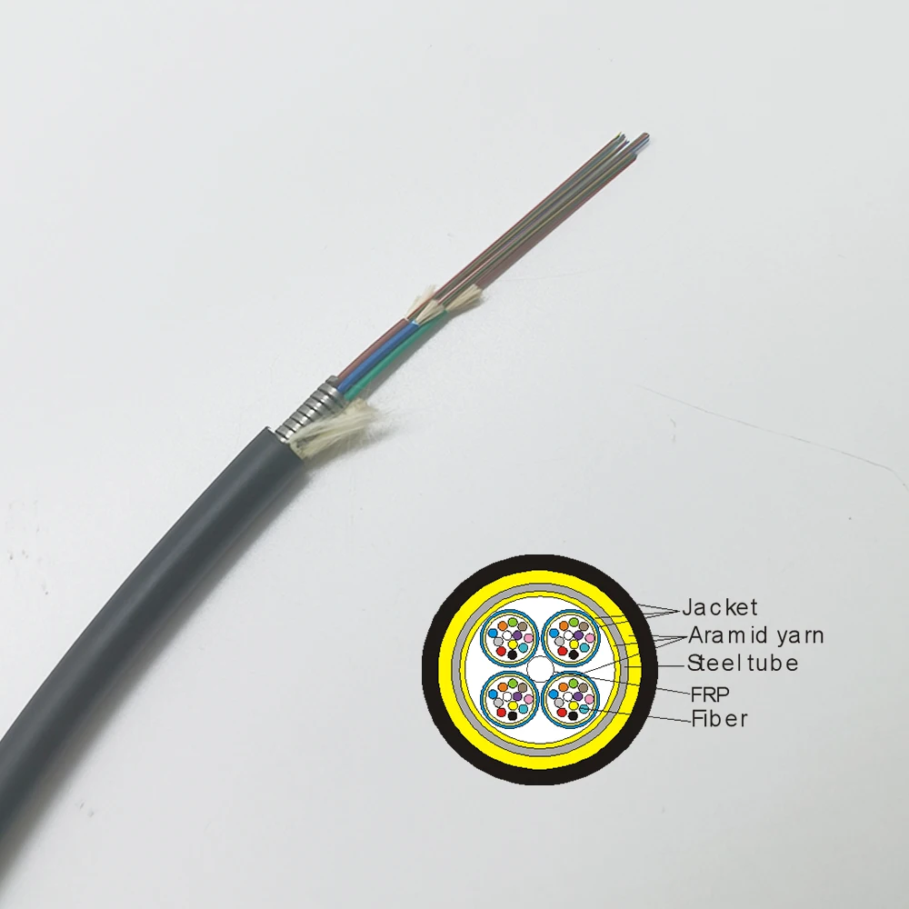 Indoor Simplex Armored Cable De Fibra Optica Cable Spiral Armored 2 4 6 8 12 Core 657A Fiber Cable