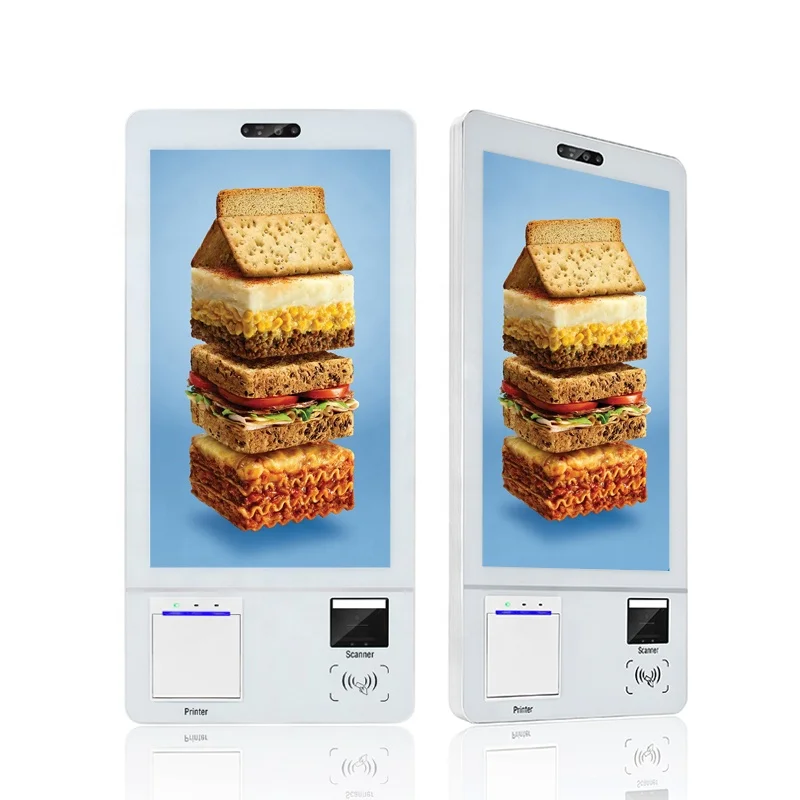 New Arrival Self Service Order Payment Terminal Kiosk Barcode Scanner Restaurant Self Payment Kiosk Ordering Kiosk