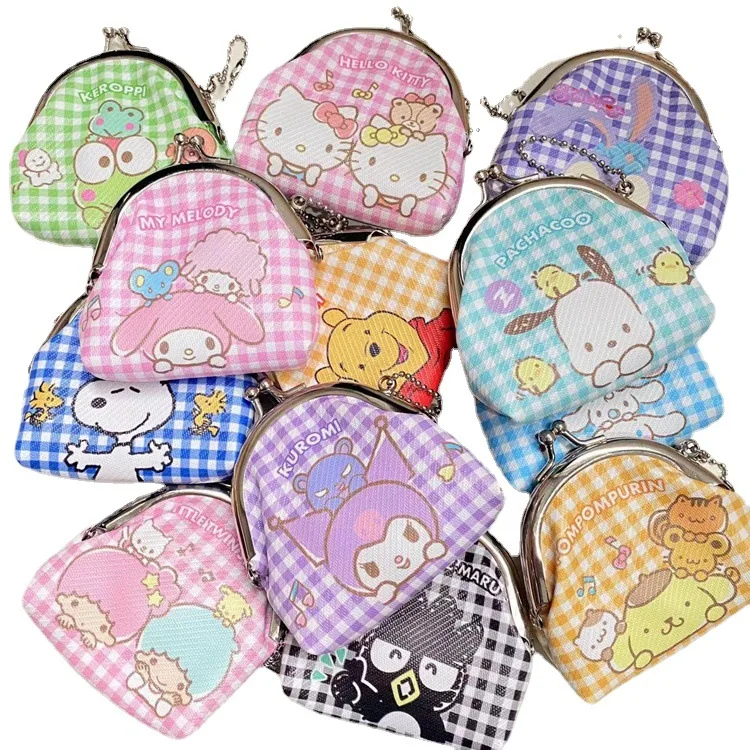 DHF211 Новое поступление Sanrioed cinnamoroll semicircula бумажник с железной пряжкой мультяшный милый кошелек сумка для ключей наушников