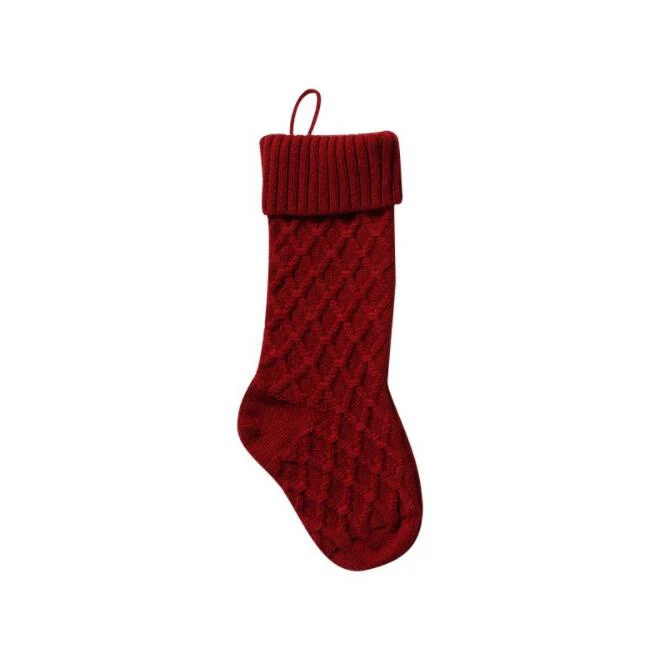 CFP G271 Blank Knit Stocking Stocked Cable Christmas Stocking