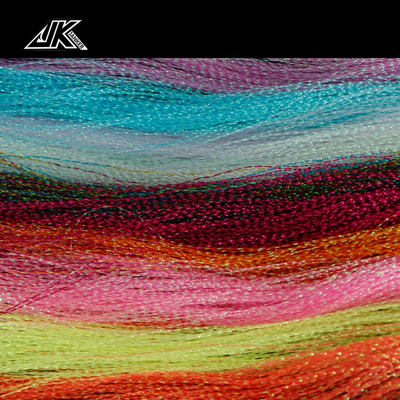 JK MAGIC TINSEL Glow Fishing Line Fly Fishing Thread Strand String Line Tying DIY Crystal Flash Line