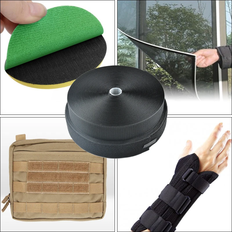 30mm Factory Wholesale Hook & Loop Tapes 100% Nylon Hook and Loop Strap Tape Sticky Industrial Strength