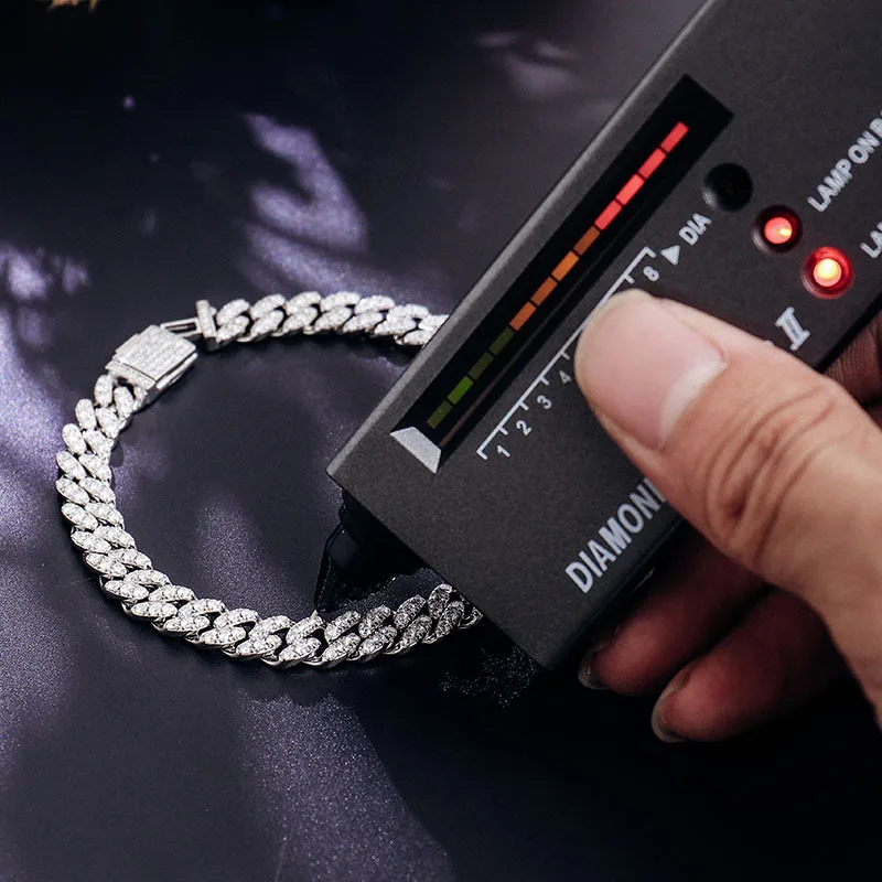 Cheapest Price Hip Hop 925 Sterling Silver 2mm 3mm 4mm 5mm 6.5mm VVS Silica Diamond Necklace Silica Tennis Chain