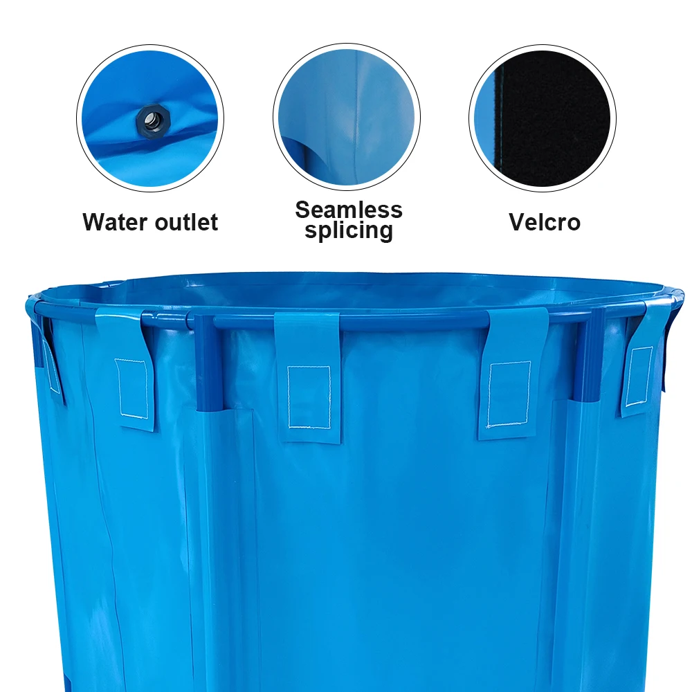 Factory PVC Pool Outdoor Above Ground Fish Pool Farming Fish Pond Tarpaulin Shrimp Pool Water Storage Container Pool