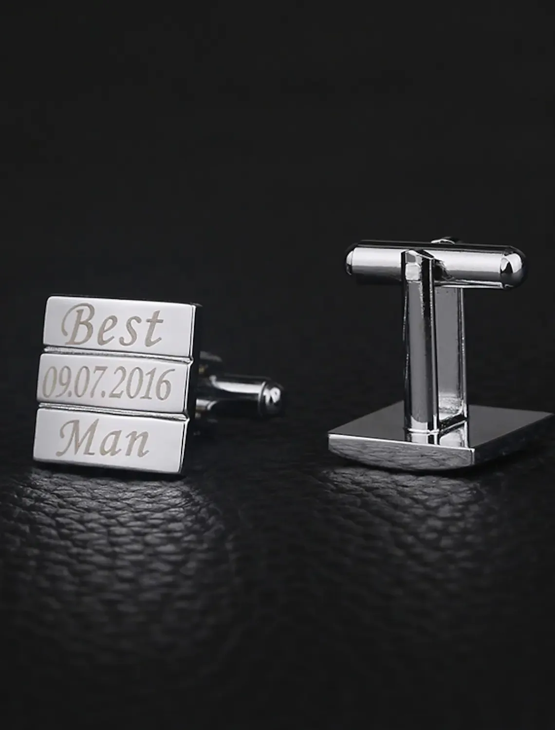 Duoying  Personalized Initial   Custom name Cufflinks men Wedding Groomsmen gift Wedding Cufflinks