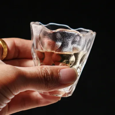 Factory Wholesale Small Wine Sake Sprite Clear Glass Tea Cup Teacup Glass