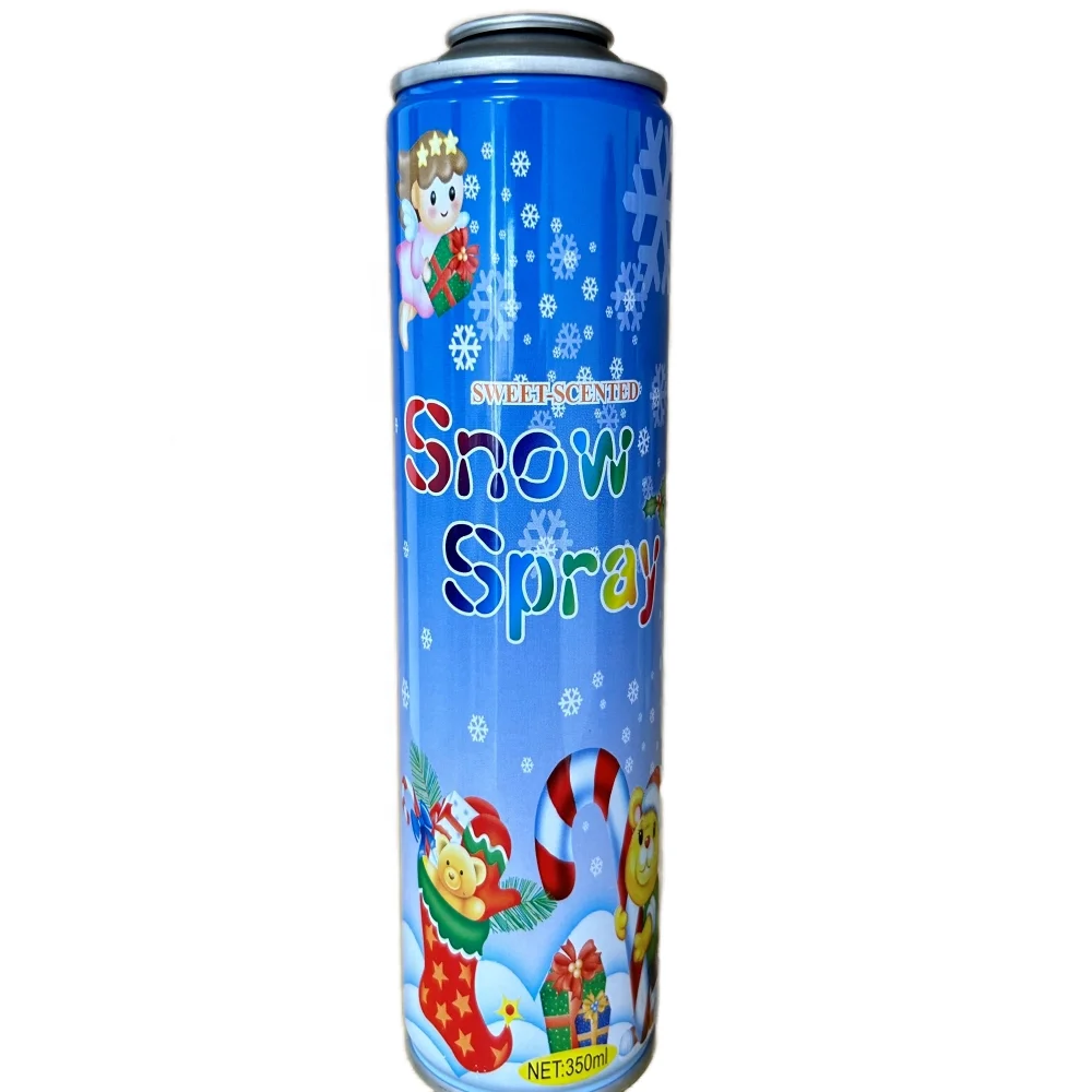 wholesale snow spray can 500ml empty aerosol metal tin can for chemical can logo printing