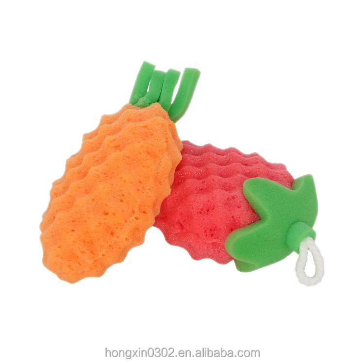 Creative Cartoon Bath Cleaning Sponge Three-dimensional Pineapple Fruit Bath Cotton Children Bath Shower Sponge