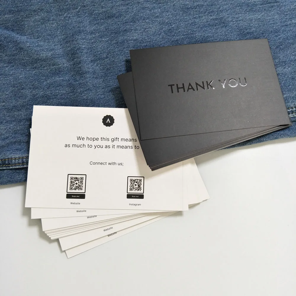 Colorful Paper Business Thank You Cards High Quality Custom paper Cards Printing