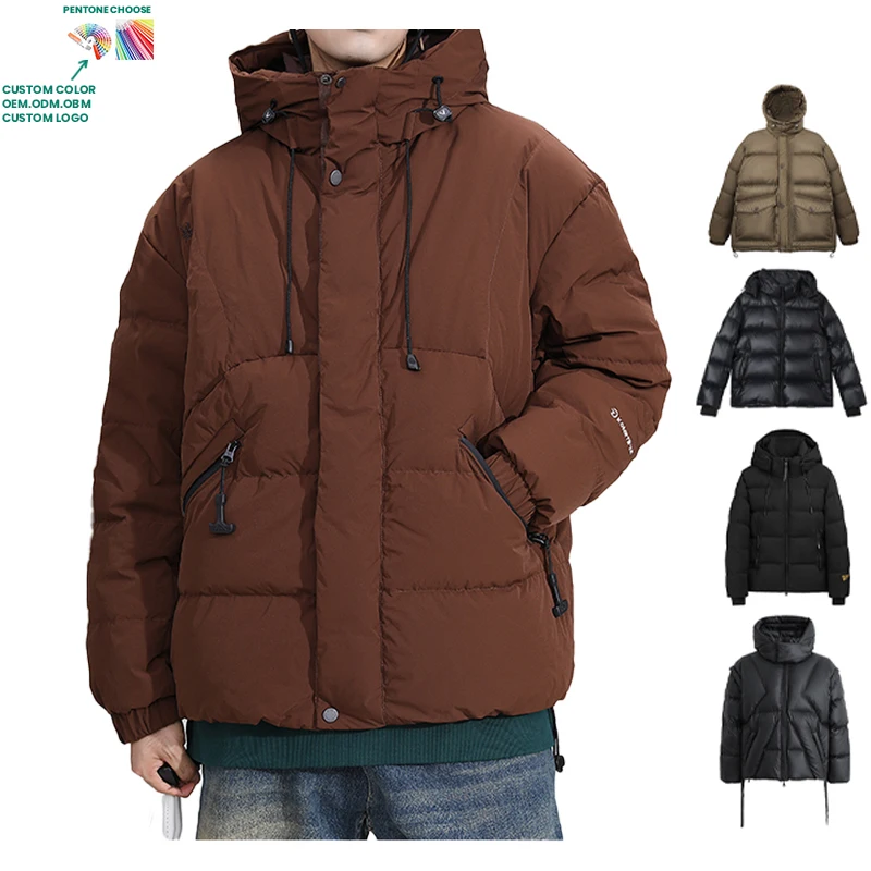 ODM Winter Waterproof Parka Snow White Duck Down Filling Plus Size Bubble Puffer Jacket