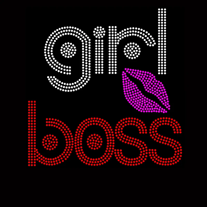 New arrival brand logo rhinestone transfer Valentine iron on motif