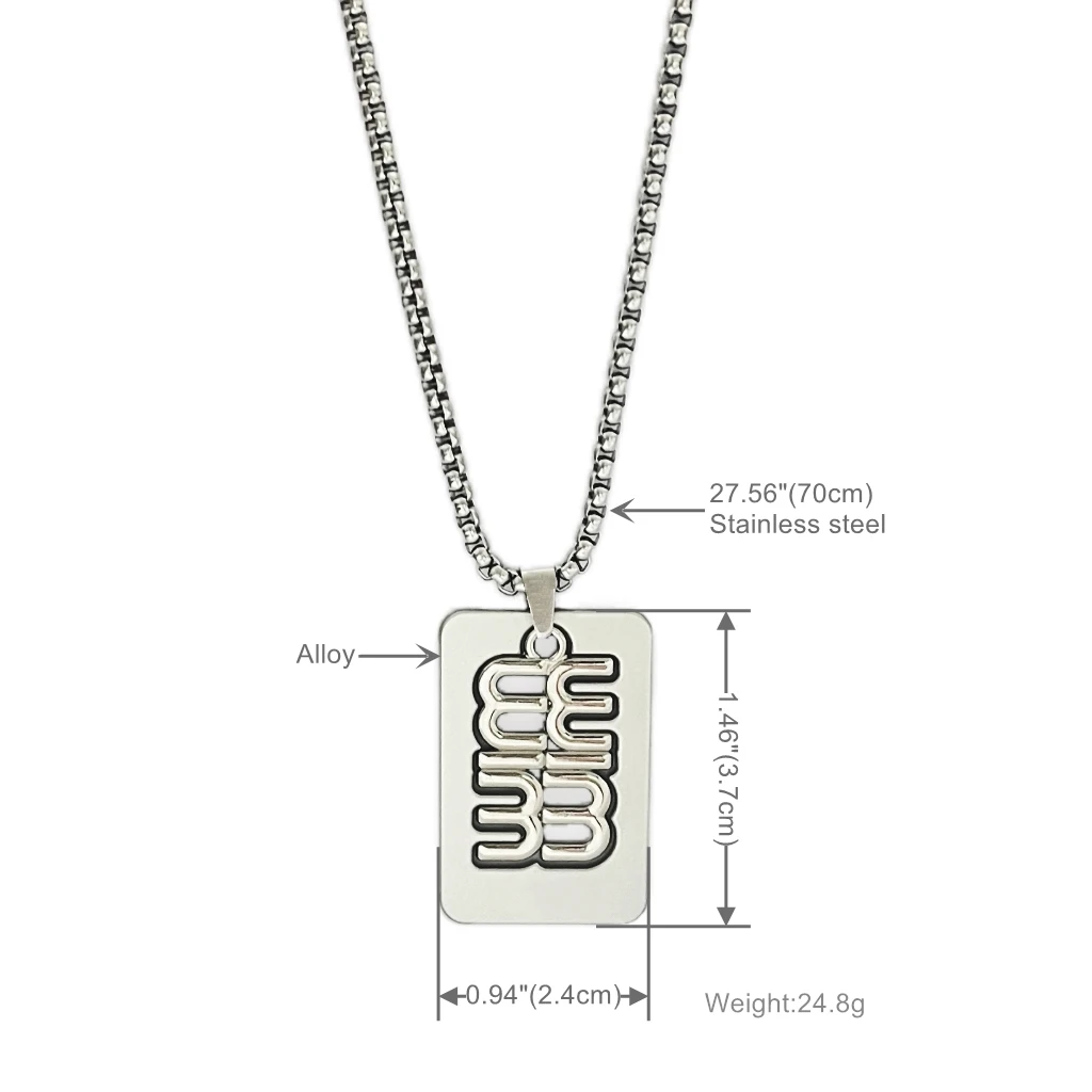 Wholesale Matte Gold Unisex Necklace Stainless Steel Clothing Chains Trendy Embedded Pendant Alloy Casual Hip-hop Accessories