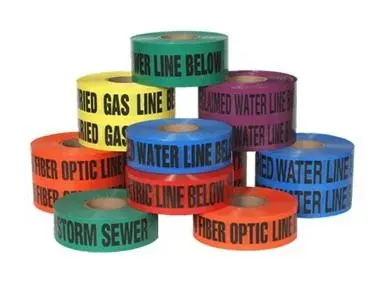 Vapor Barrier Tape 7.5cm White Underground LDPE 300m Supplier Marking Black and Yellow China Factory Printed