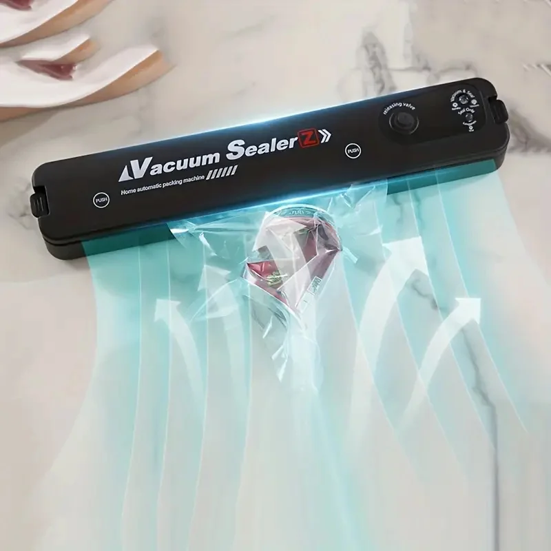 Handheld Vacuum Sealer With Built-in Cutter And Bpa Free Vacuum Bags For Food Packaging And Sous Vide Cooking