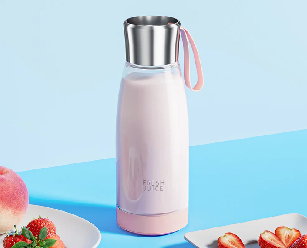 OEM gift customized 2024 new arrival New large capacity 450ml fresh fruit juicer rechargeable portable mini blender juice cup