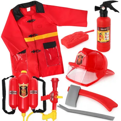 2023 New Stage Performance Kids Cosplay Role-play Simulated Fire Theme Play Costume Props Summer Water Gun Fire Toys