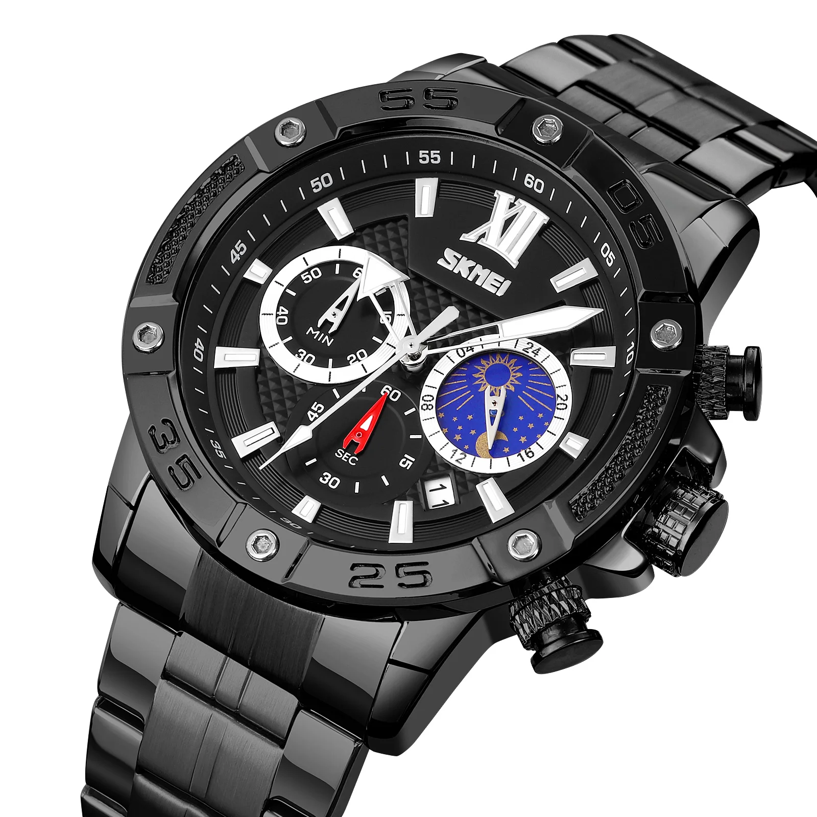 SKMEI 9235 Custom Made Brand Your Own Quartz Wristwatches Men Stainless Steel Luxury Fashion Watches