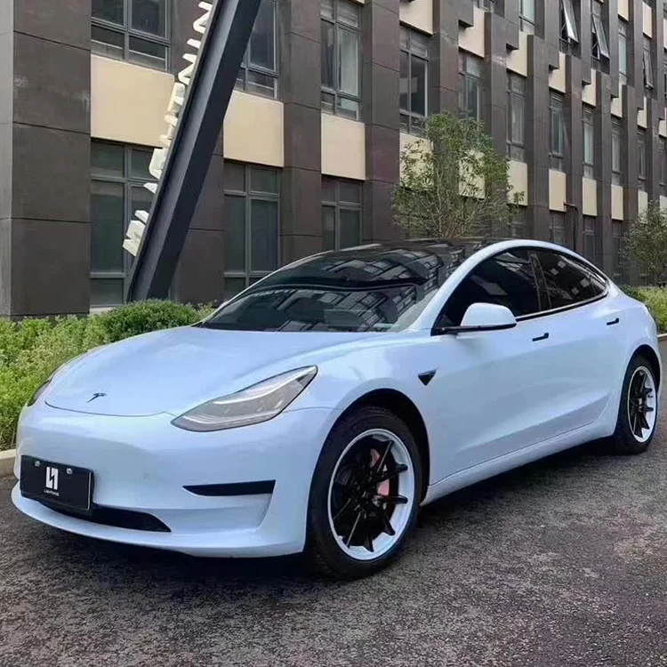 Crystal The Fog Is Blue Car Vinyl Wrap Air Self-adhesive Decoration Roll Film Vehicle Auto Stickers car wrapping film vinyl