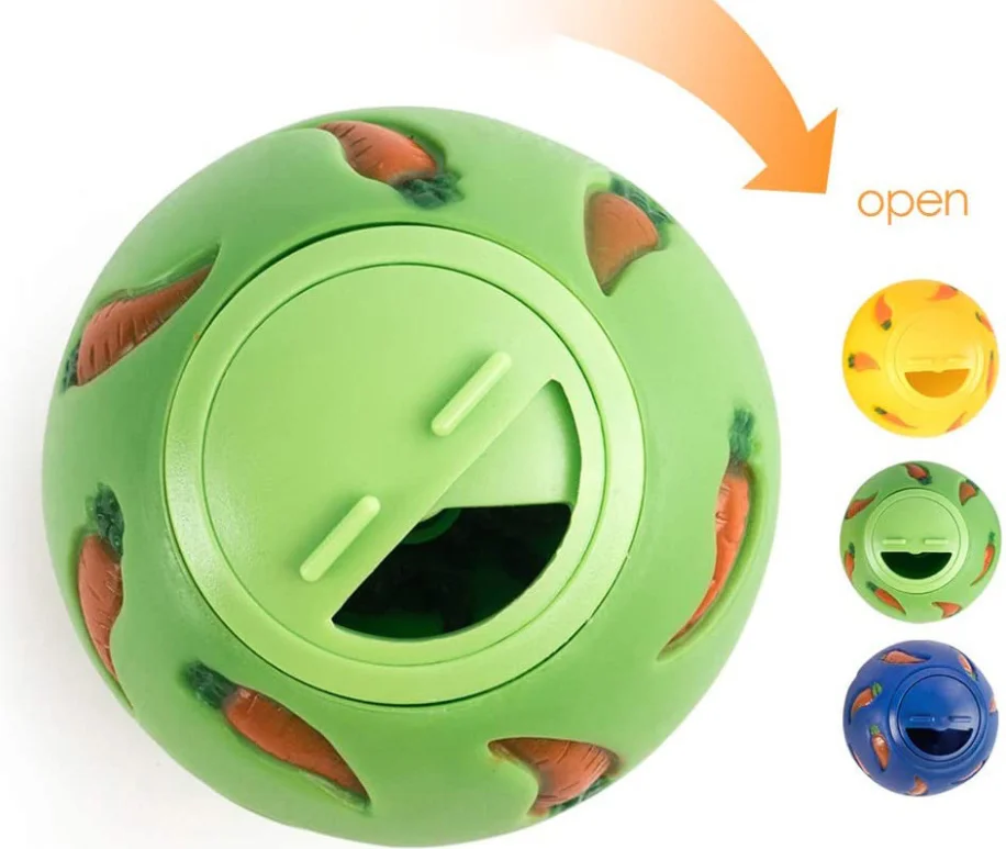 Adjustable switch Pet Slow Feeder Toy Interactive Treat Ball Cat Toys Food Dispenser  Chew Toy for small animals