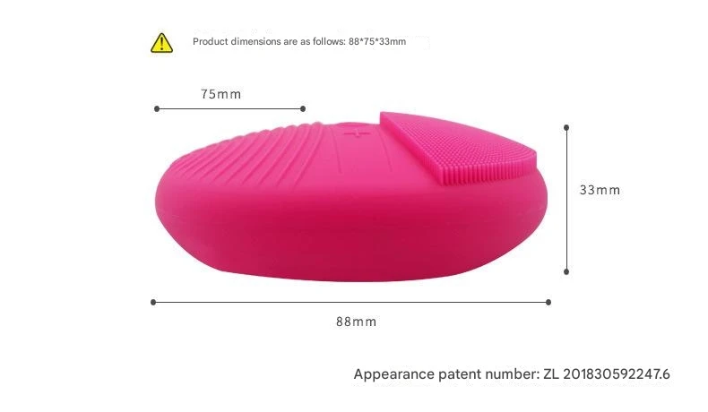 Mini Electric Silicone Face Cleaning Brush Spa Ultrasonic Face Scrubber Massager Sonic Vibrating Facial Cleansing Brush