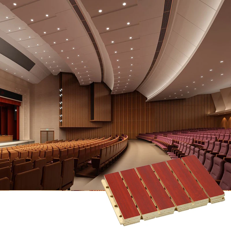 Waterproof MDF WPC wood material interior cladding wall decoration Soundproof Acoustic Panels