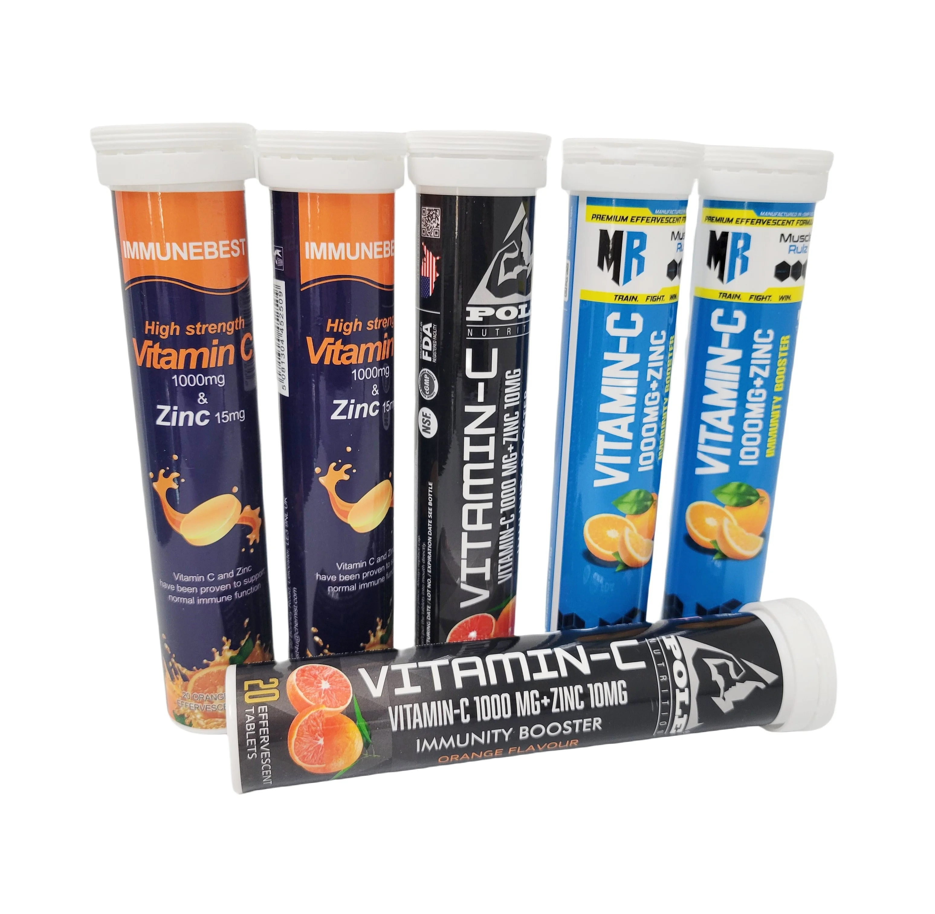 High Quality OEM Vitamin C & Zinc Effervescent Tablet