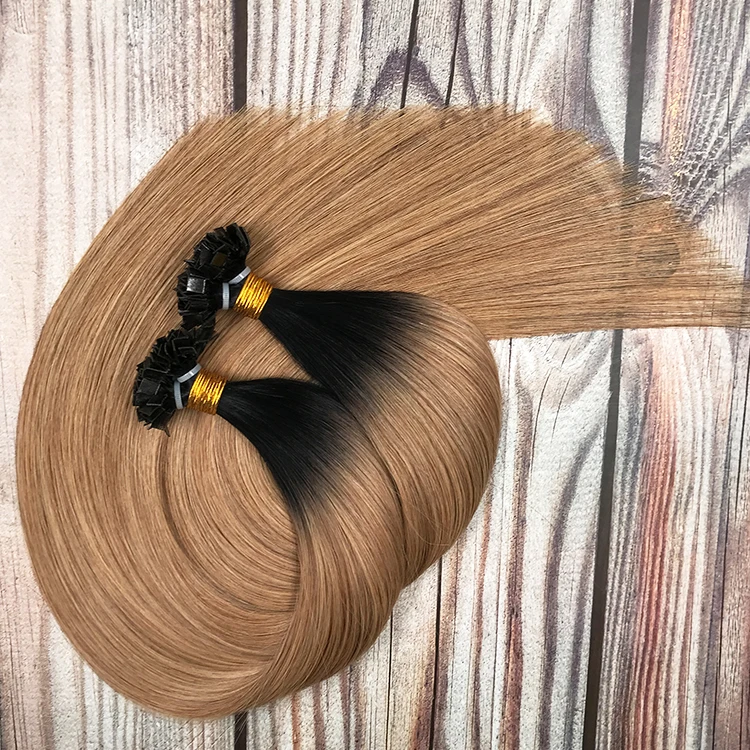 Wholesale Russian Virgin Human Hair Keratin Flat tip Double Drawn Pre bonded K Tip Hair Extensions