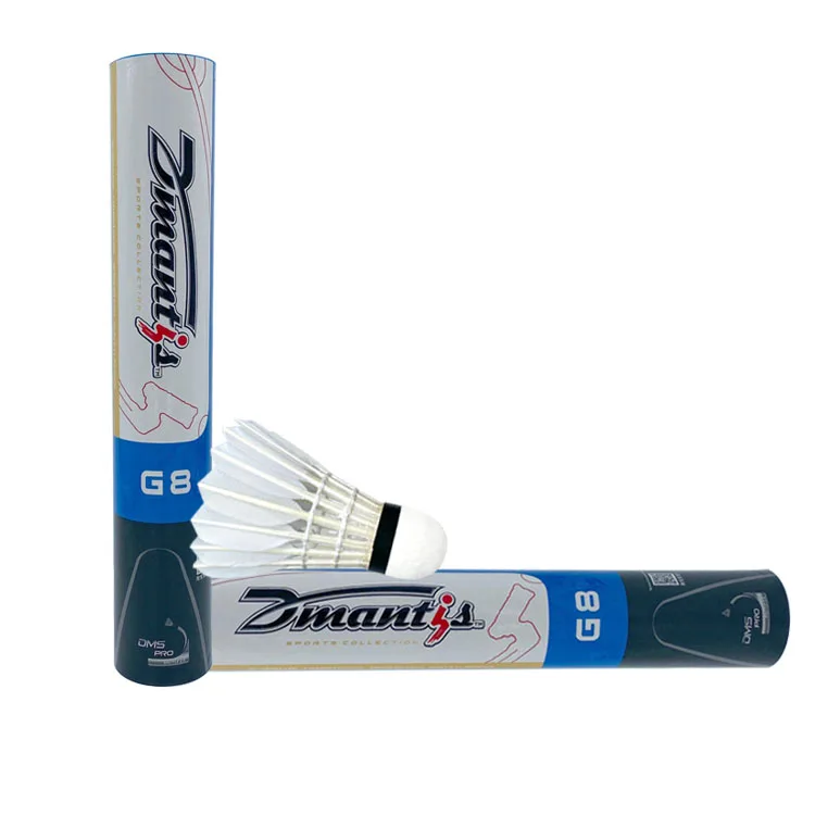 Dmantis G8 Indoor Badminton Shuttlecock 74-78 Class A Durable Stretched Goose Feather Cork Head Stable Sports Training Daily Use