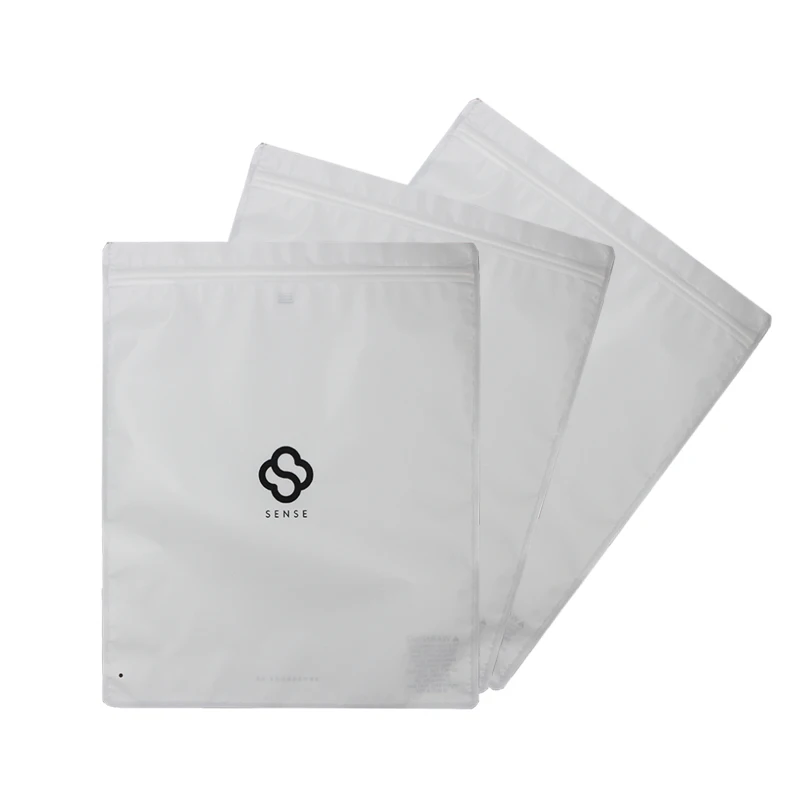 Custom Logo Color Shirt Packaging Plastic Bag Clothes Reseal Pouch Bags T-Shirt with Zip Lock