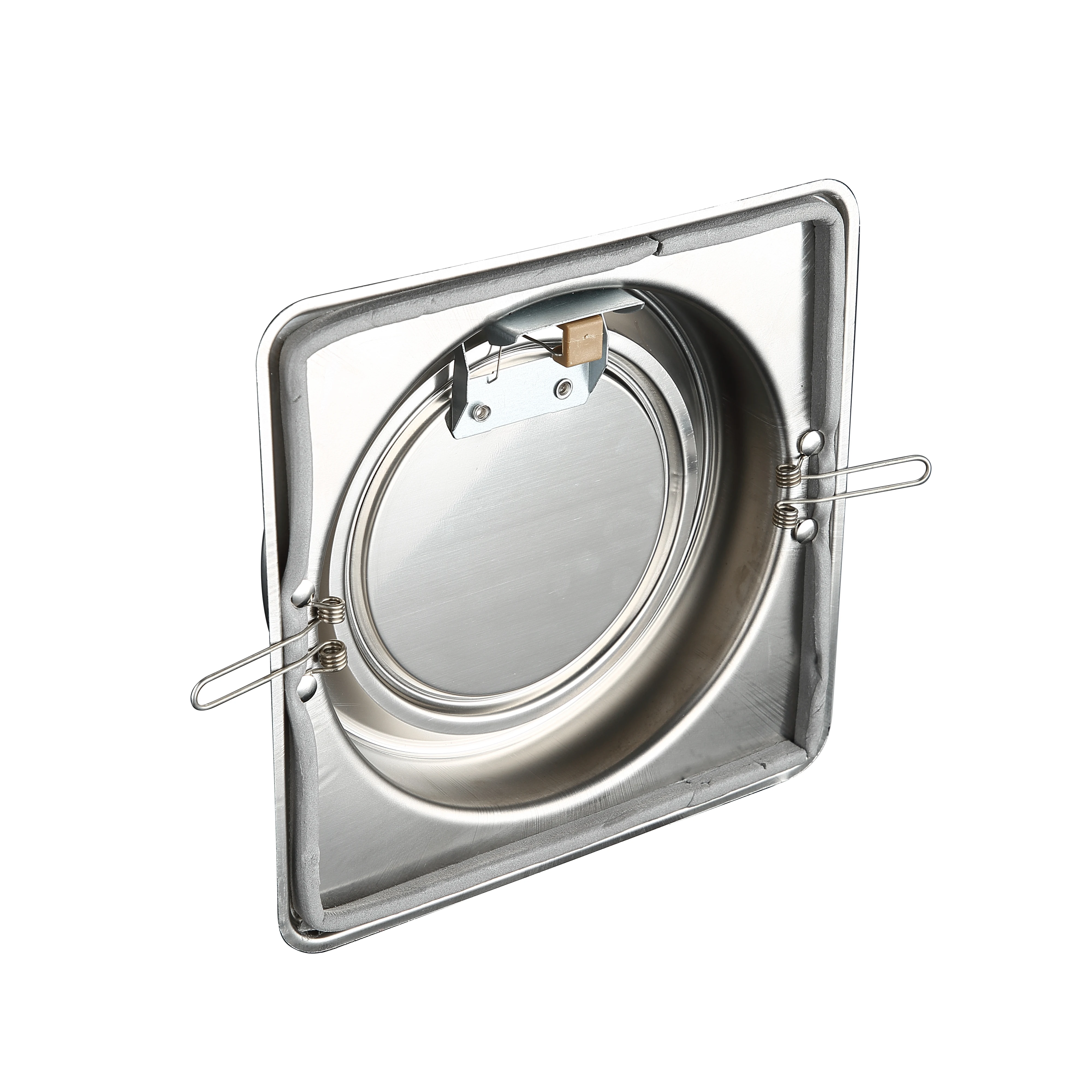 Stainless Steel Kitchen Range Hood Flue Check Valve Double Leaf Silicone One-Way Flap Back Pressure Valve Ventilation Fan