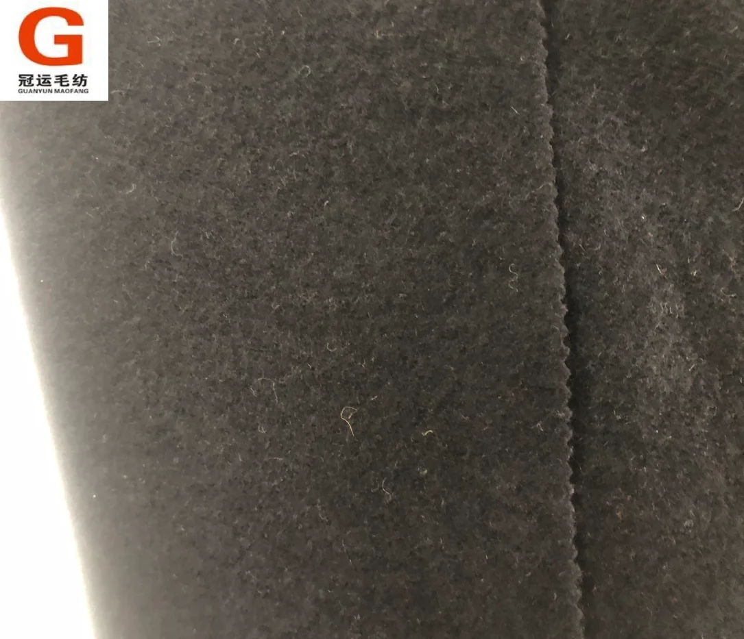 New arrival boiled wool fabrics 100%wool fabric medium weight