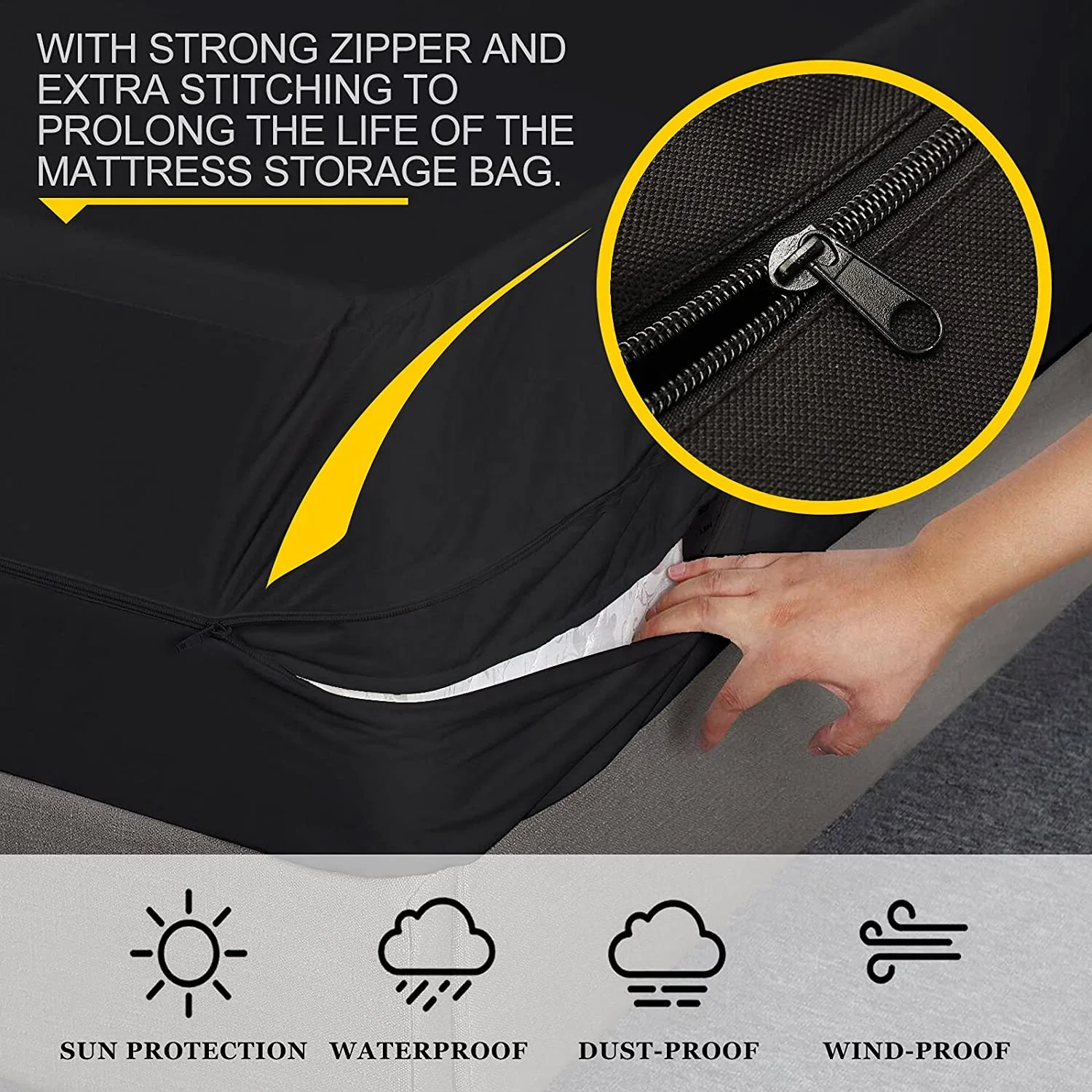 Wholesale Customized Logo Soft Double Waterproof Mattress Cover OXFORD White Mattress Cover