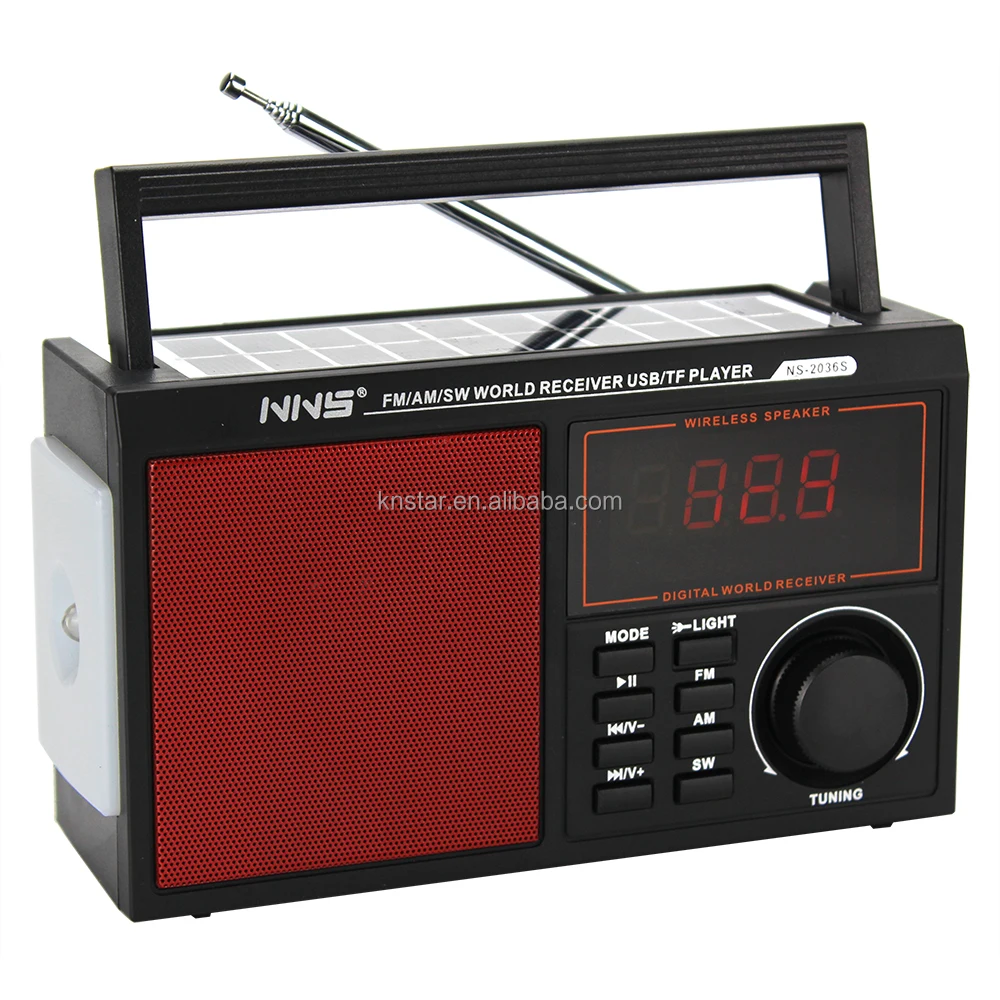 NS-2036S портативный AM FM ЕО радио на солнечных батареях цифровое радио с фонарик USB TF