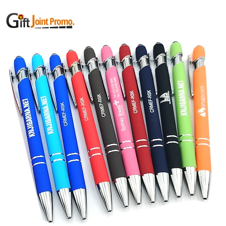 Promo Gift Custom Business Ball Pen Printed Logo Ballpoint Pen With Touch Screen