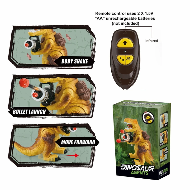 Remote control dinosaur toys electronic walking T-Rex toy robot for kids