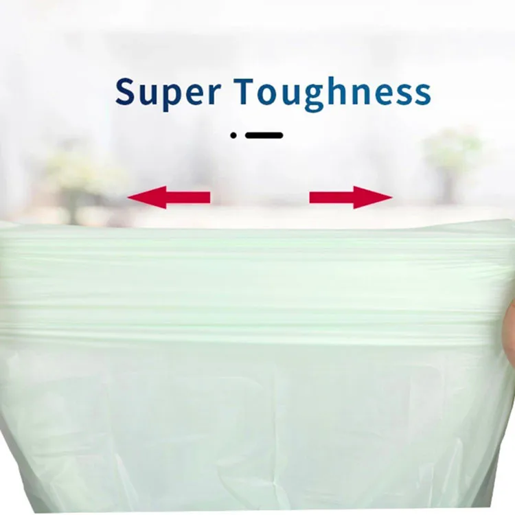 Hot Selling Customized Factory Biodegradable Recyclable PBAT+PLA+Cornstarch Trash Carry Plastic Garbage Bags On Roll