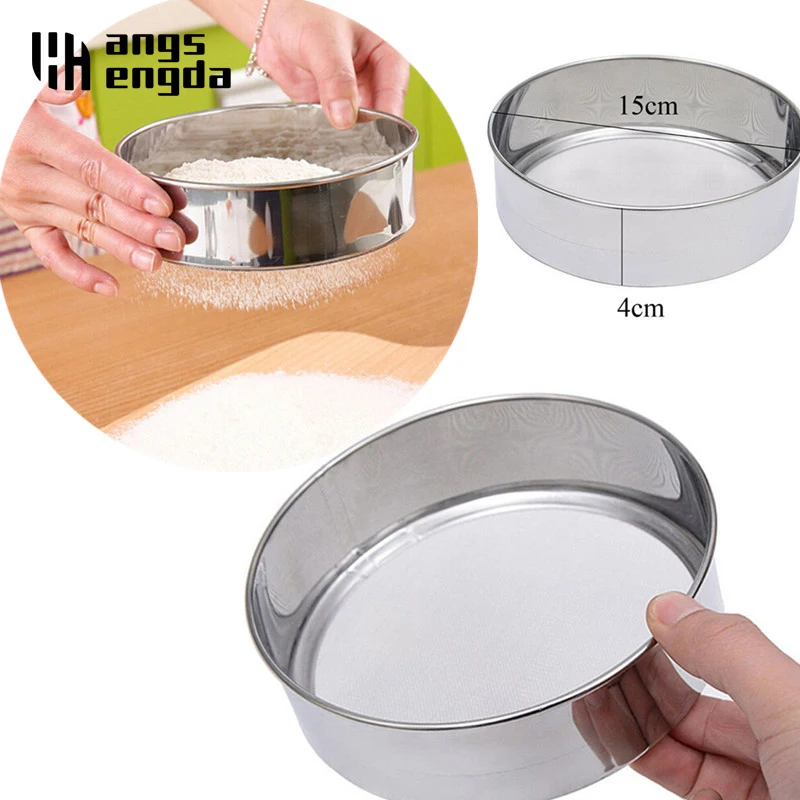 High quality Fine Wire Mesh Kitchen Sieve for stainless steel sifter 40/60 mesh baking tools flour sieves