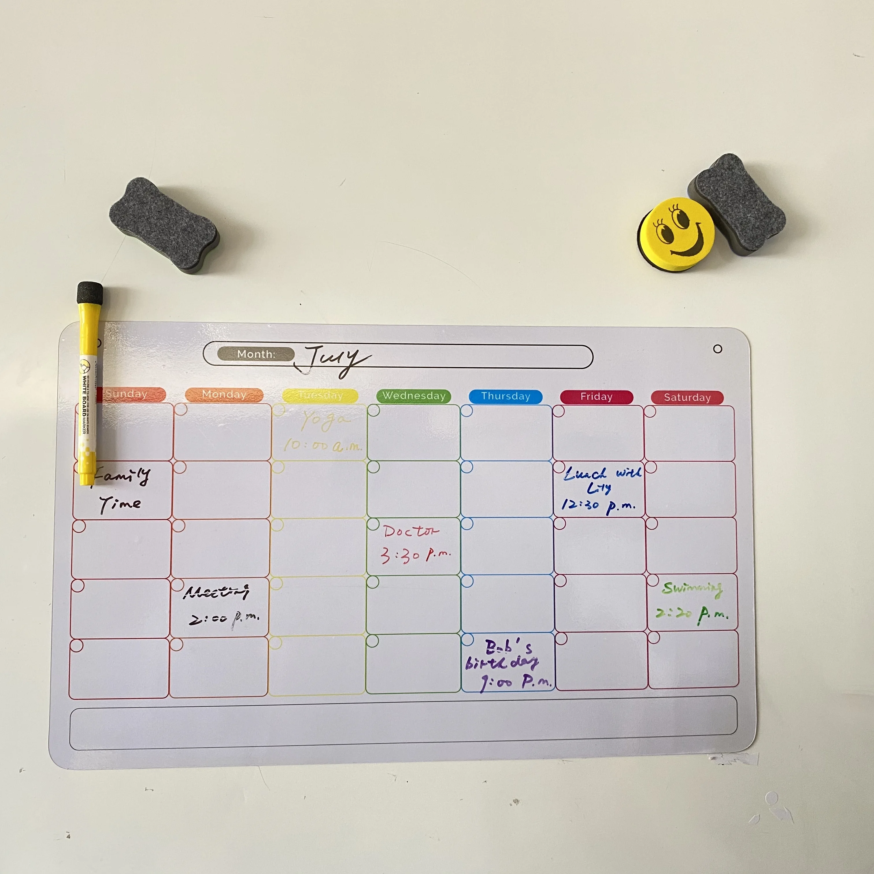 Custom PVC Weekly Fridge Magnets Monthly Daily Magnetic Calendar For Refrigerator Set Refrigerator Magnet