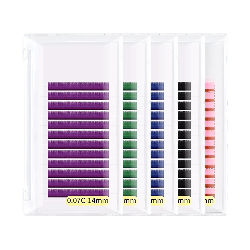 Matte 0.03 0.05 0.07 0.10 mm Korean PBT Material Mega Lash Extension Individual Volume Eyelashes