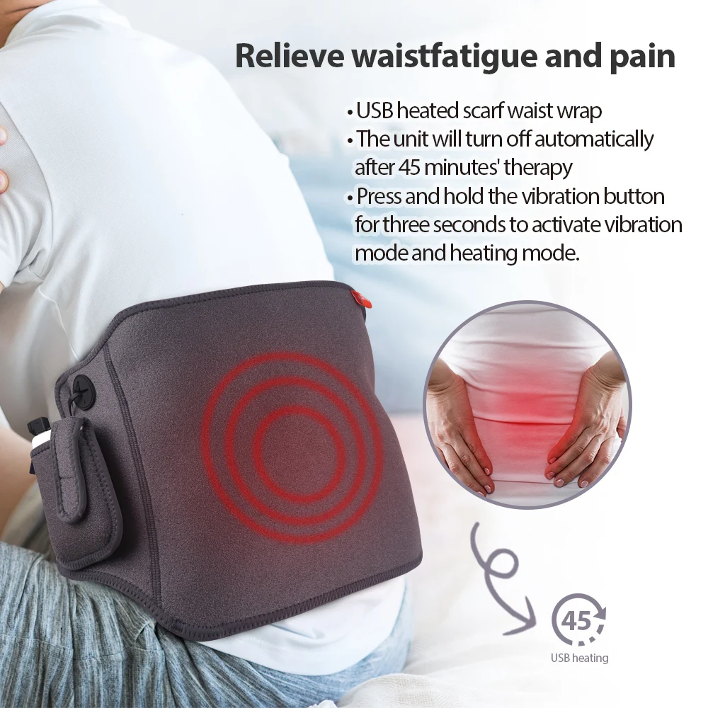 Lower Back Pain Relief electric portable menstrual heating pad shoulder heating wrap