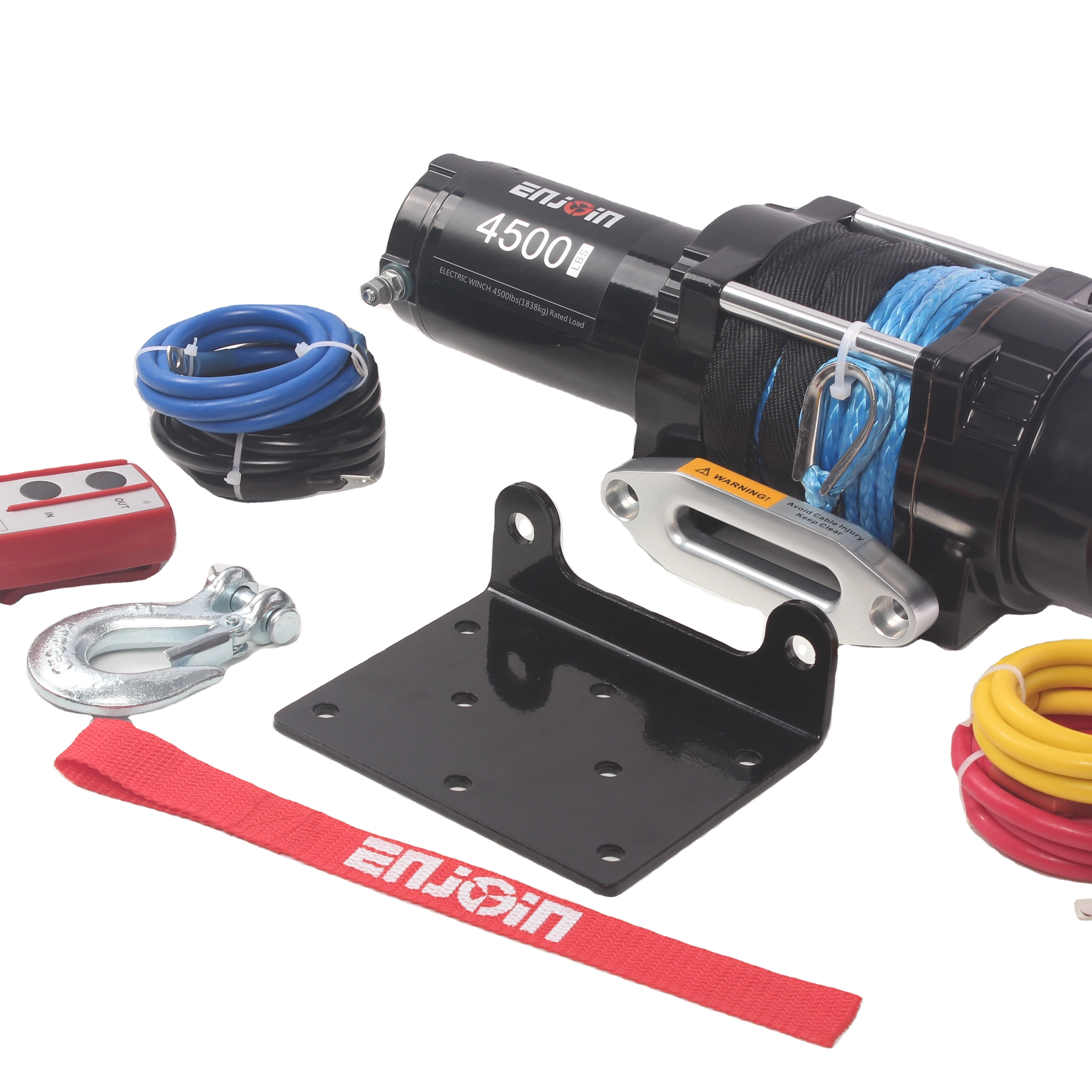 ENJOIN (H Type) 2500Lbs- 4500Lbs  ATV/UTV Electric Boat Winch Nylon Electric Winch 12 Volt/ 24 Volt