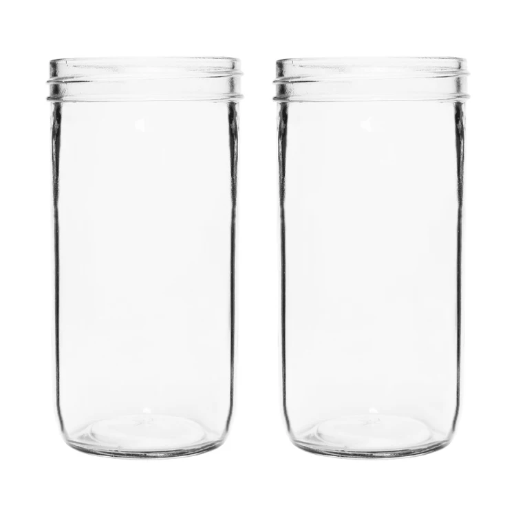 Hot Sale China Supplier in Bulk 710ml 24oz Empty Wide Mouth Glass Drinking Mason Jar with Bamboo Lid