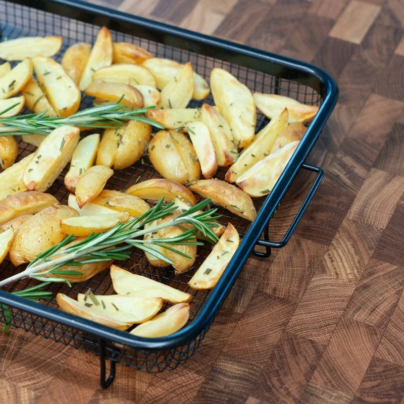 Решетка для приготовления барбекю курицы овощей гриль выпечки корзина духовки стальные сетки с низким содержанием жира корзина-гриль