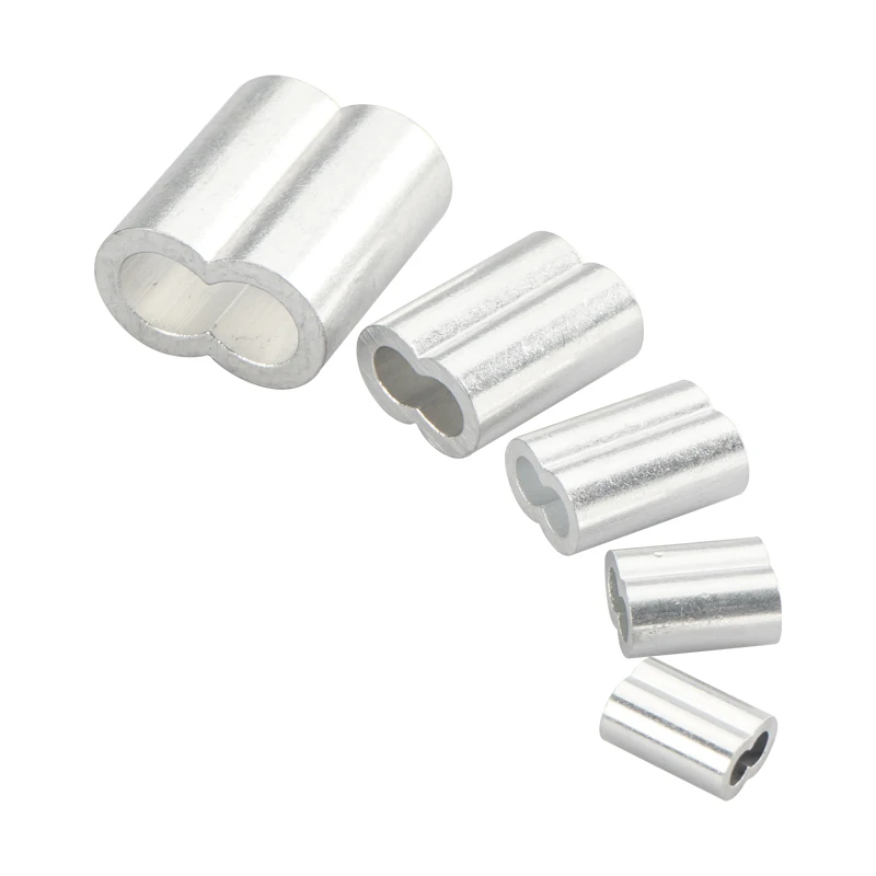Hot selling Aluminum 8 Shape Sleeve Cable Hose Aluminium Ferrule Aluminum 8 Shape Sleeve for wire rope made in china