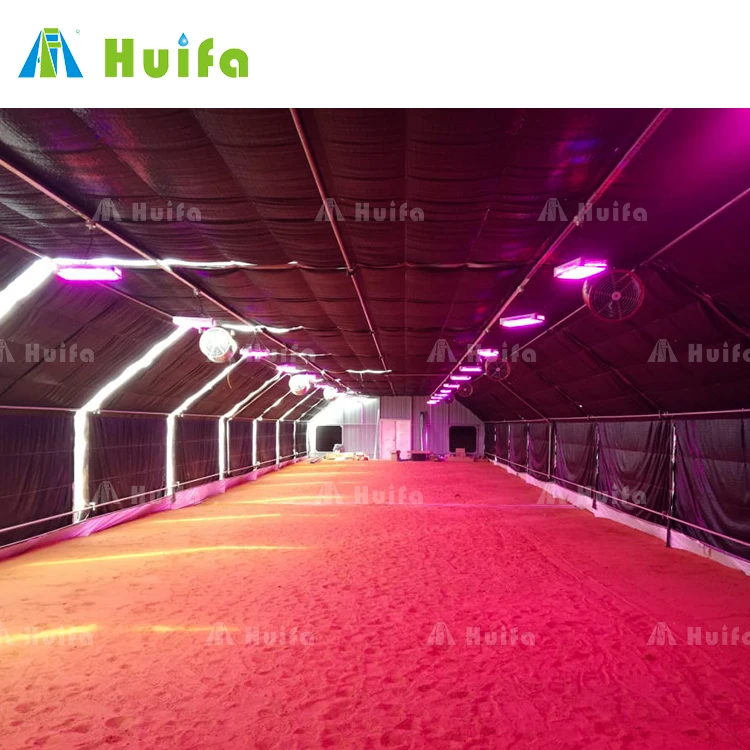 USA Market Single Tunnel Black White Film Light Deprivation Greenhouse Large Tunnel Greenhouse Huifa